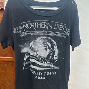 CURRENT ELLIOTT NORTHERN LITES T-SHIRT BLACK SIZE 0 RARE!!